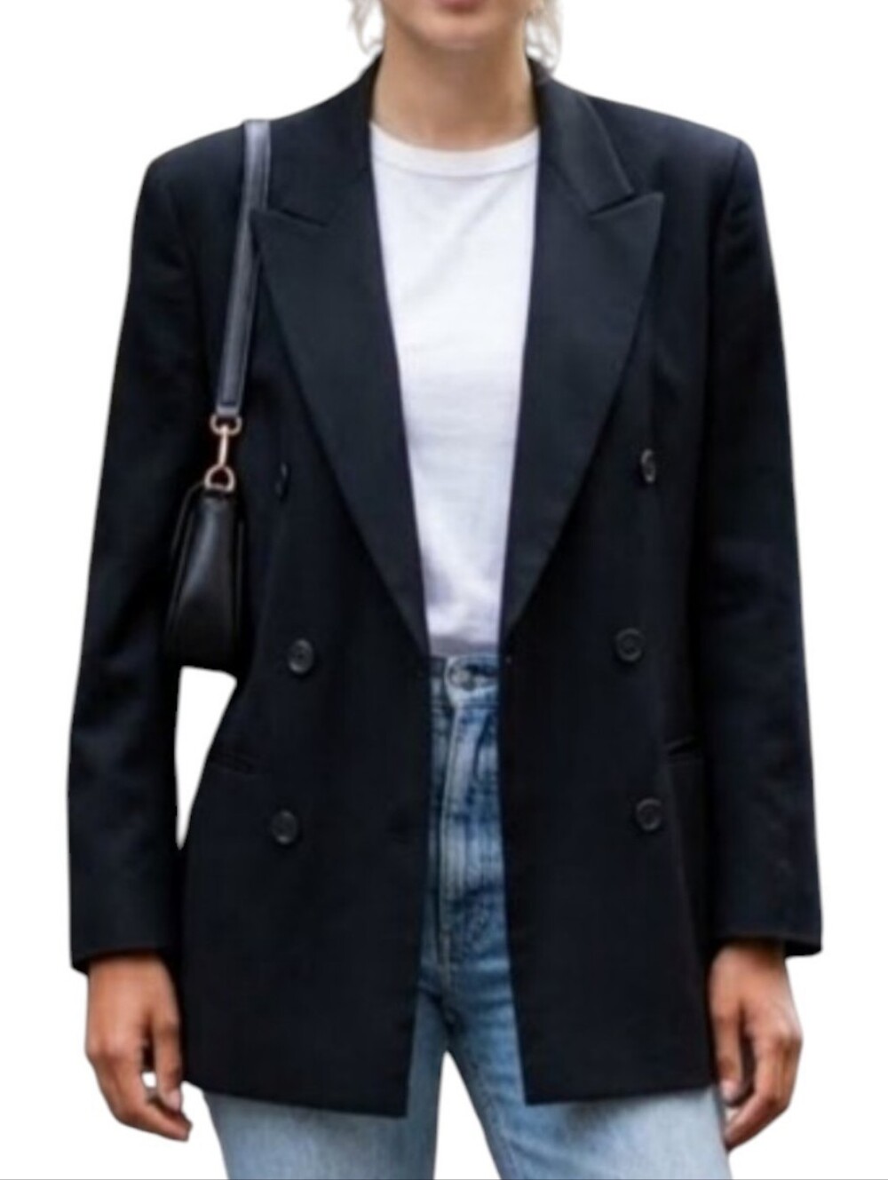 Liz Claiborne Wool Blazer 10 Black Vintage 90s